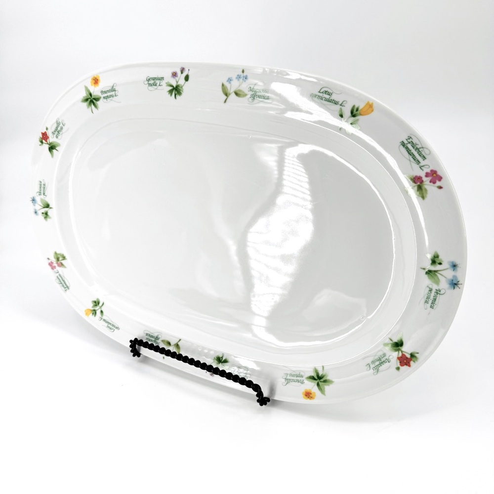 VTG 60s Floret Anchor Hocking 15” Oval Serving Platter